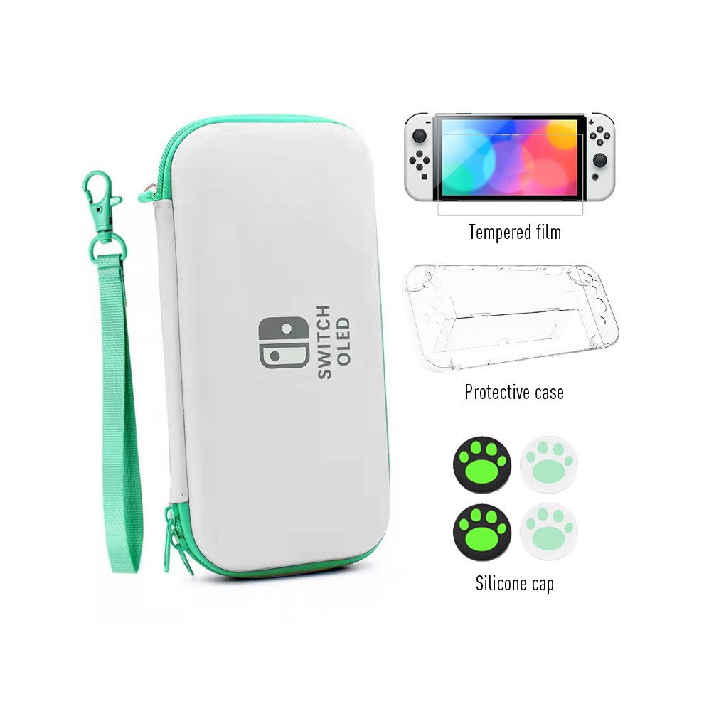 Maxpower (Greed) Data Frog Carrying Pouch Compatible-Nintendo Switch Oled Storage Case Storage Bag Cover For Switch Oled Set Accessories