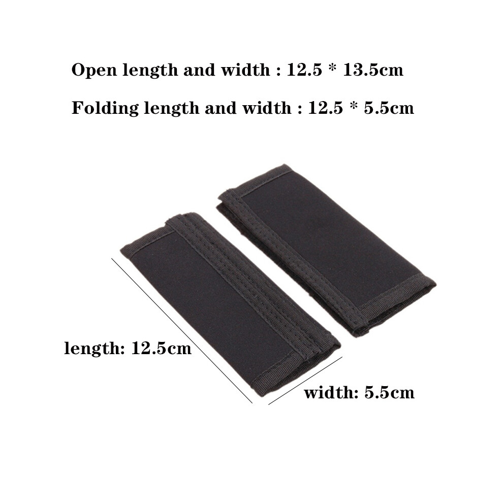 (Pushcart) 2pcs/Pair New Baby Stroller Accessories Carriage Front Handle Pram Black Neoprene Magic Tape Bumper Bar Cover Bebek Arabasi