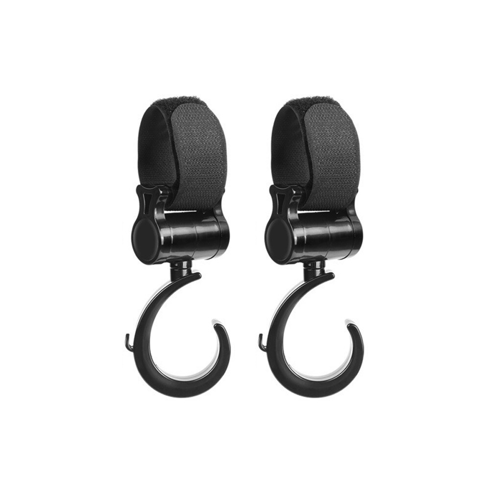(A-2Pcs) Baby Stroller Hooks Trolley Pram Hook Clips Multifunction Rotate 360 Degree Hanger Diaper Organizer Stroller Accessories Maxpower