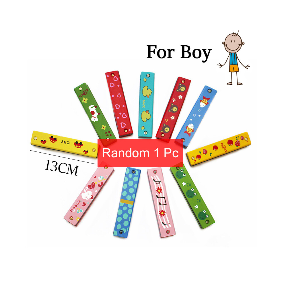 Maxpower (1 Harmonica For Boy) Wooden Instruments Baby Stroller Accessories Toys Portable Pacify Baby Orff Kids Percussion Instrument Gifts Tmz