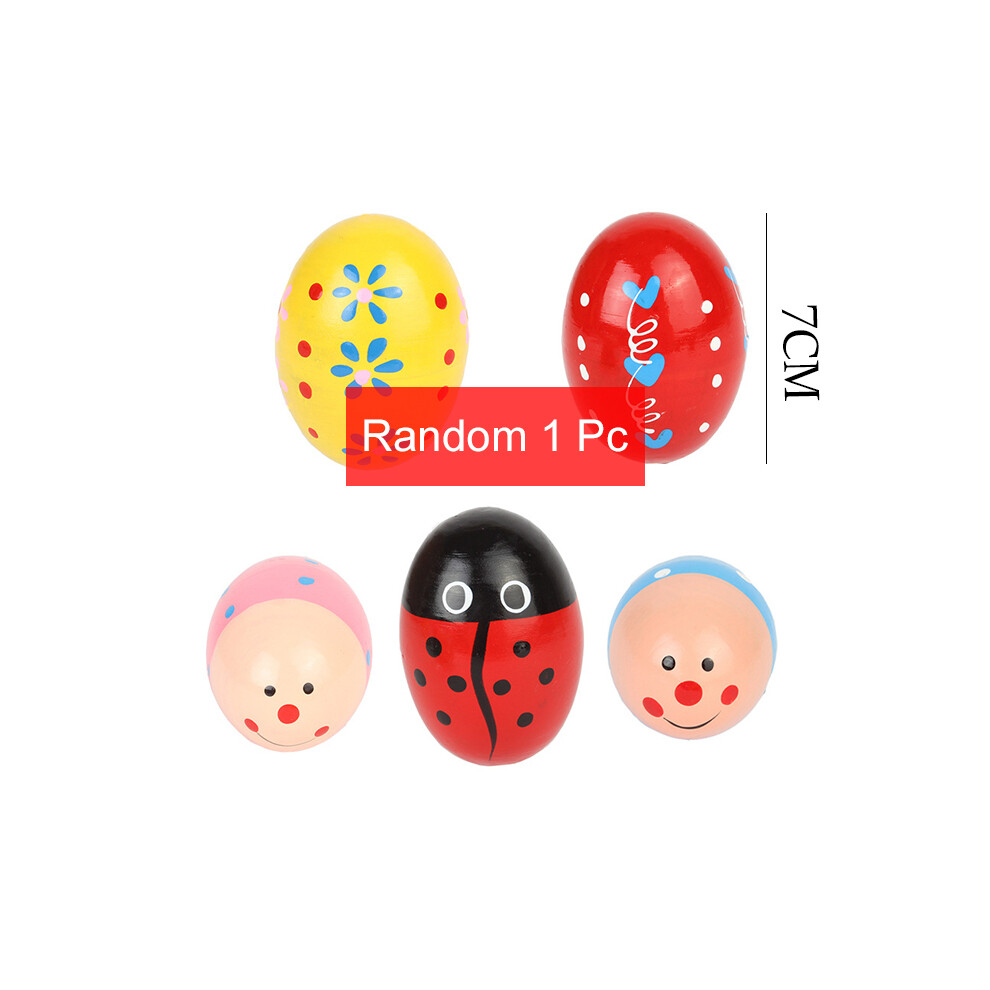 (1Pc Sand Egg) Wooden Instruments Baby Stroller Accessories Toys Portable Pacify Baby Orff Kids Percussion Instrument Gifts Tmz Maxpower