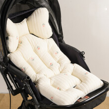 (rose thick) Baby Stroller Seat Cushion Pad for Car Puchair Liner Mat Thicken Cotton Breathable Cart Mattress Infant Newborn Pram Accessories