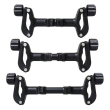 (Black) Twin Stroller Connector Lightweight Pram Adapter Turns Two Single Strollers Into One Double Stroller Universal Accessory