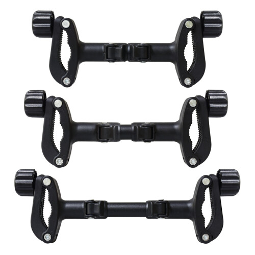 (Black) Twin Stroller Connector Lightweight Pram Adapter Turns Two Single Strollers Into One Double Stroller Universal Accessory 1