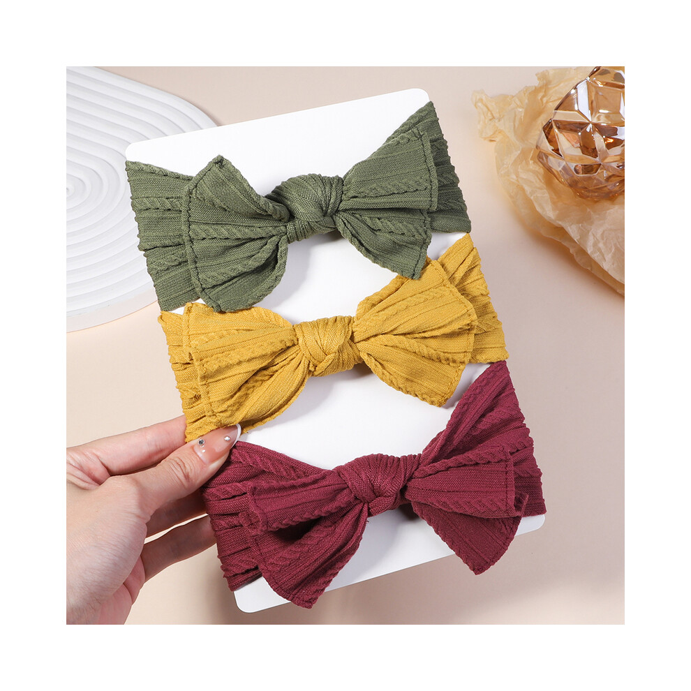 Maxpower (2707-2) 3Pcs/Lot Cable Knit Baby Headbands For Children Elastic Baby Girls Turban Kids Hair Bands Newborn Headwrap Baby Hair Accessories