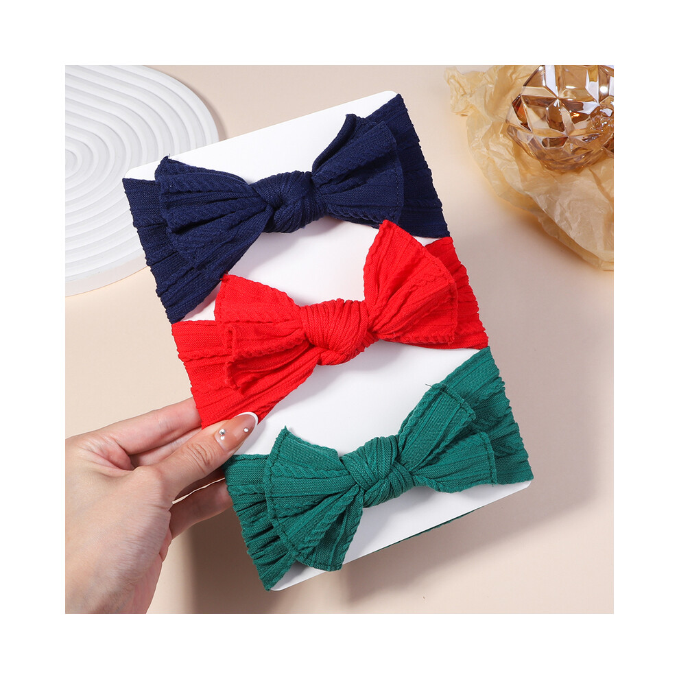 Maxpower (2707-3) 3Pcs/Lot Cable Knit Baby Headbands For Children Elastic Baby Girls Turban Kids Hair Bands Newborn Headwrap Baby Hair Accessories