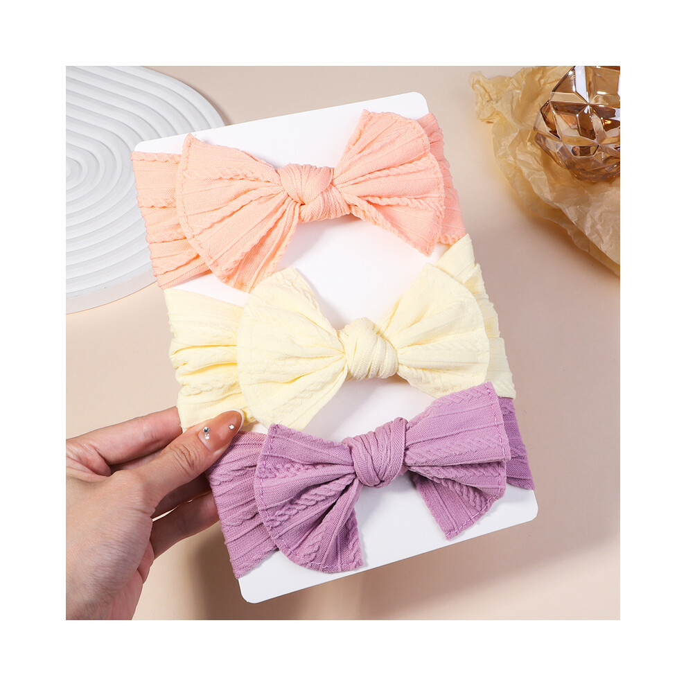 Maxpower (2707-5) 3Pcs/Lot Cable Knit Baby Headbands For Children Elastic Baby Girls Turban Kids Hair Bands Newborn Headwrap Baby Hair Accessories