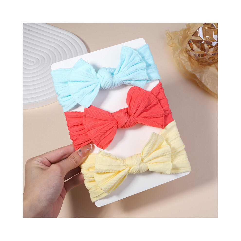 Maxpower (2707-6) 3Pcs/Lot Cable Knit Baby Headbands For Children Elastic Baby Girls Turban Kids Hair Bands Newborn Headwrap Baby Hair Accessories
