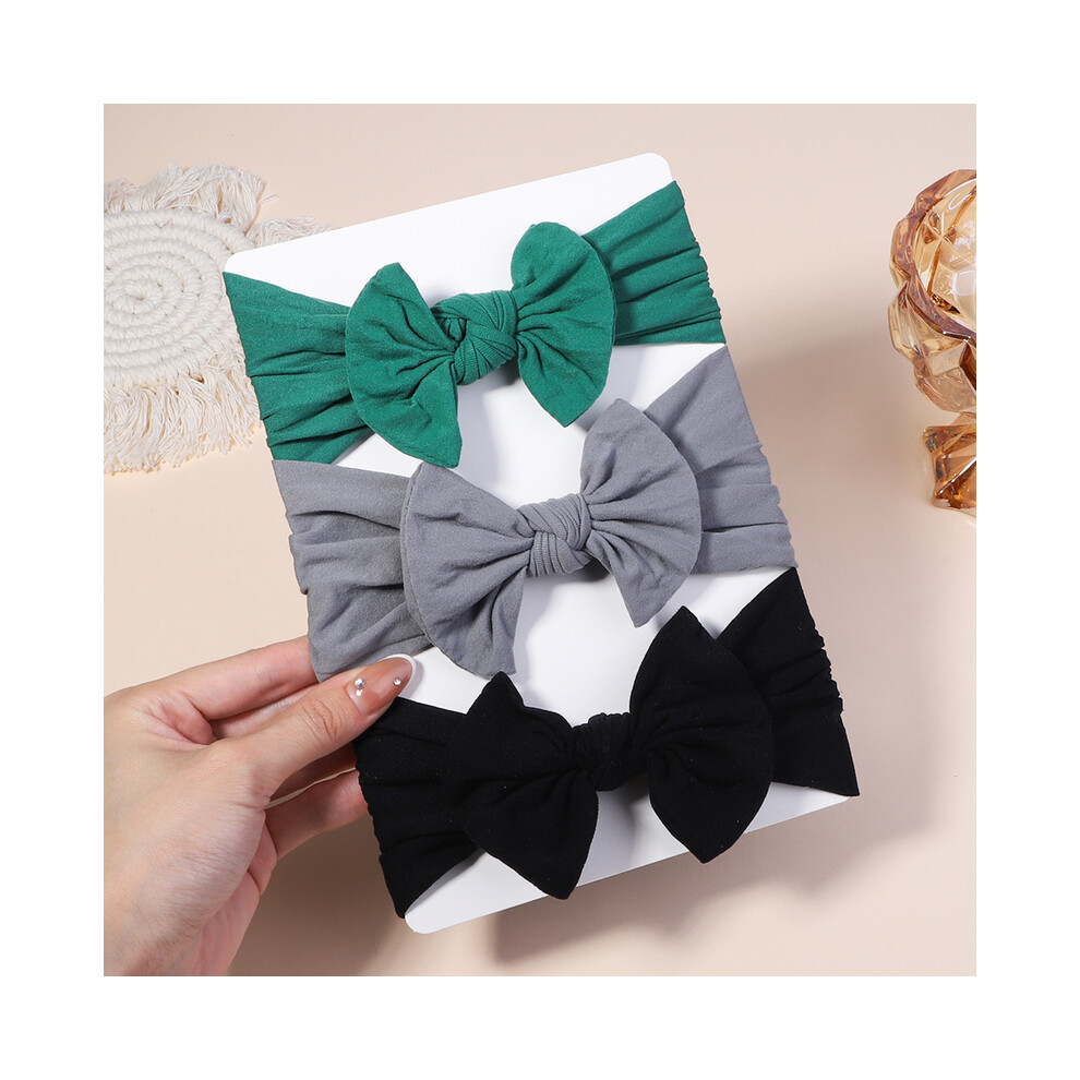(2710-6) 3Pcs/Lot Cable Knit Baby Headbands For Children Elastic Baby Girls Turban Kids Hair Bands Newborn Headwrap Baby Hair Accessories