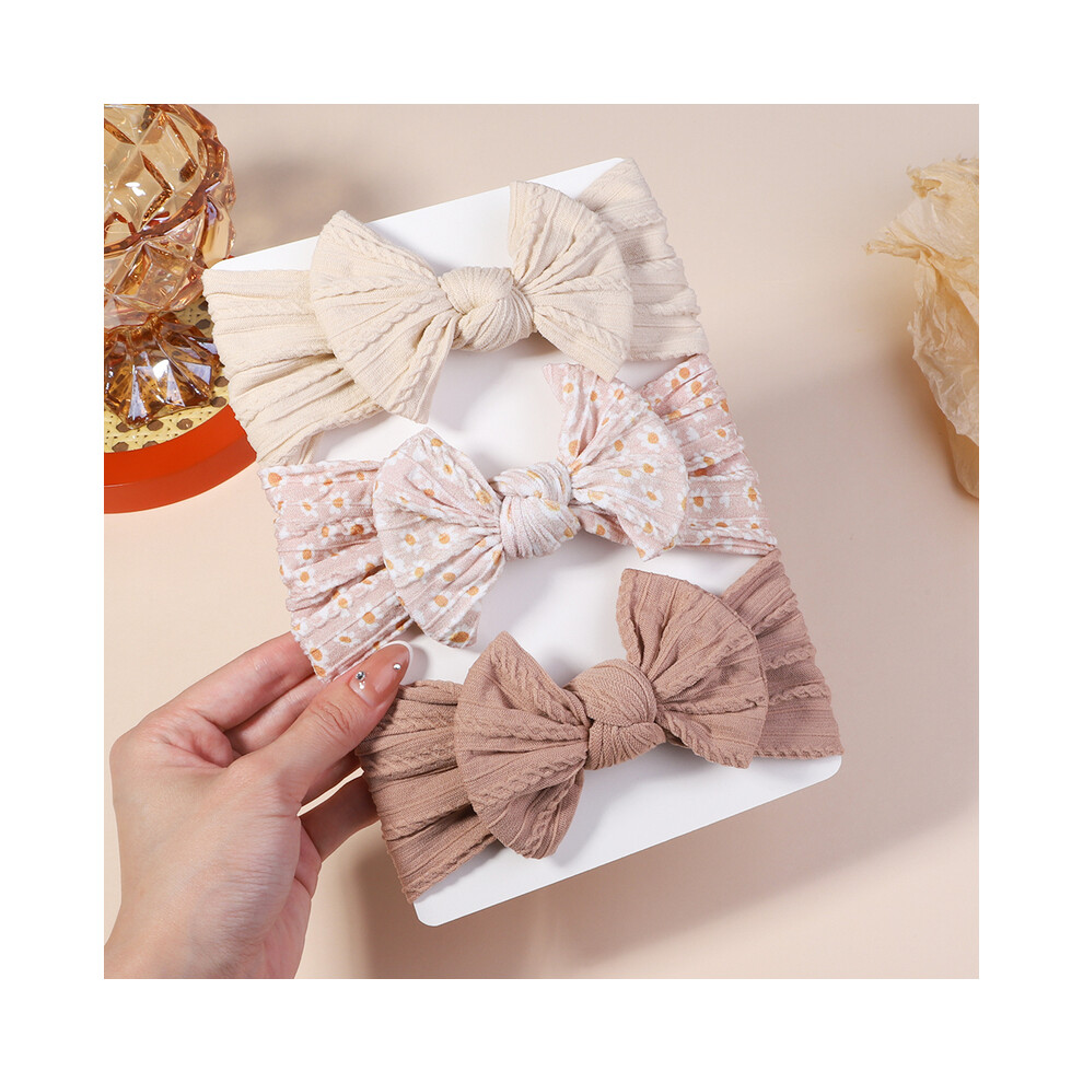 Maxpower (2711-1) 3Pcs/Lot Cable Knit Baby Headbands For Children Elastic Baby Girls Turban Kids Hair Bands Newborn Headwrap Baby Hair Accessories