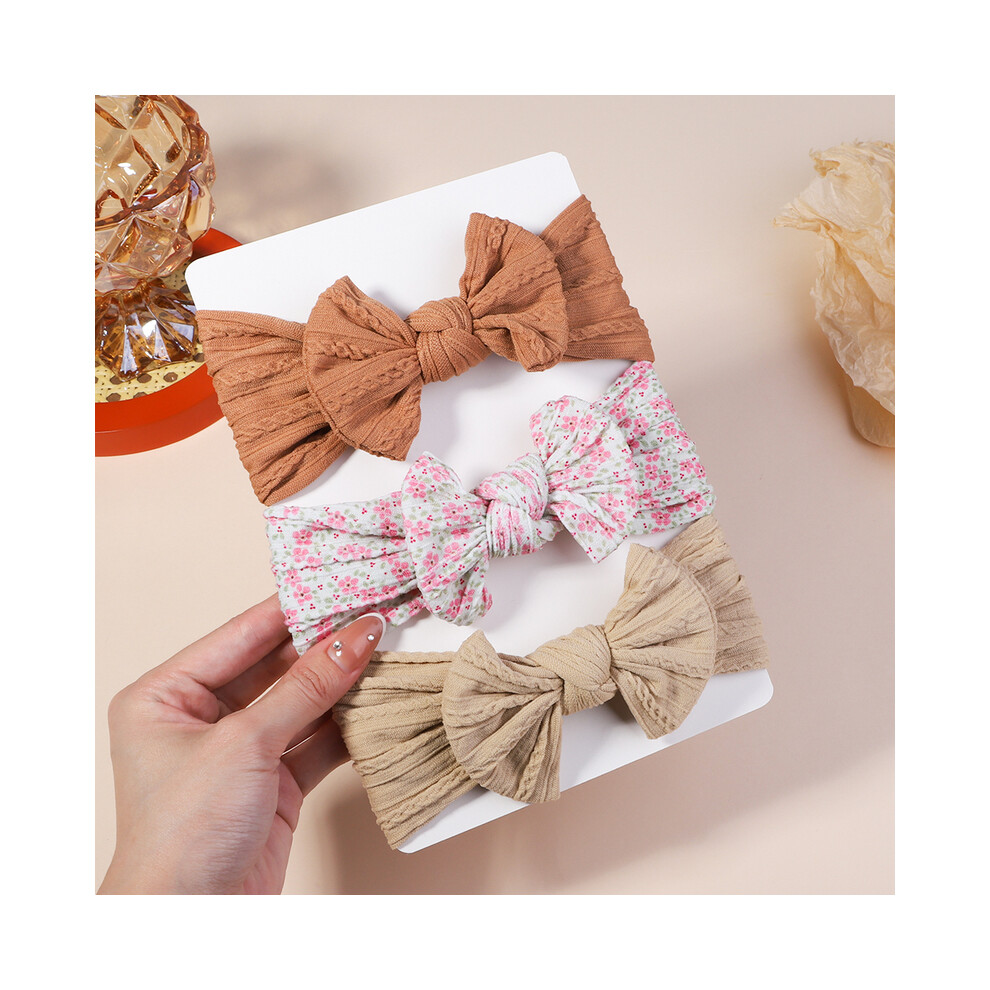 Maxpower (2711-2) 3Pcs/Lot Cable Knit Baby Headbands For Children Elastic Baby Girls Turban Kids Hair Bands Newborn Headwrap Baby Hair Accessories