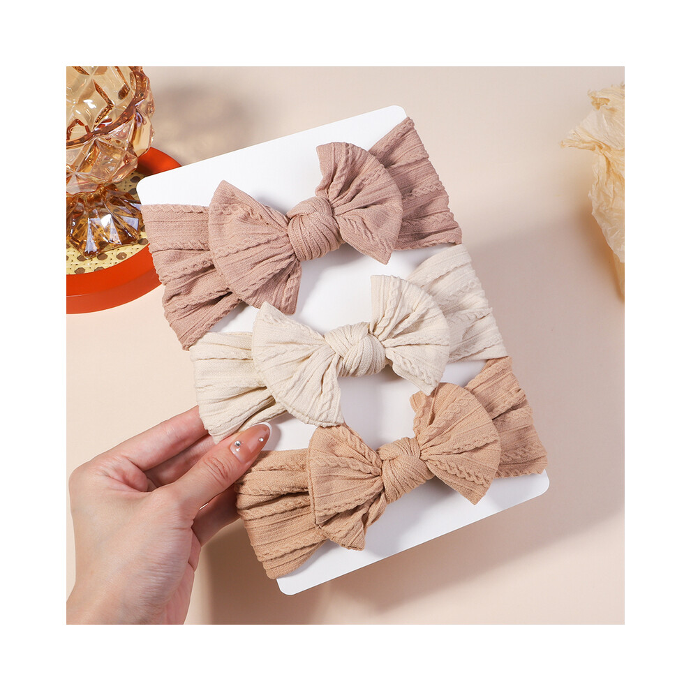 Maxpower (2711-3) 3Pcs/Lot Cable Knit Baby Headbands For Children Elastic Baby Girls Turban Kids Hair Bands Newborn Headwrap Baby Hair Accessories