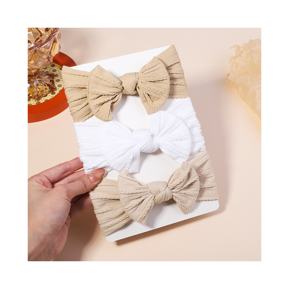 Maxpower (2711-6) 3Pcs/Lot Cable Knit Baby Headbands For Children Elastic Baby Girls Turban Kids Hair Bands Newborn Headwrap Baby Hair Accessories