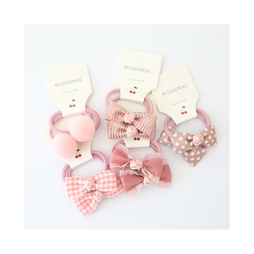 (10Pcs-A1) Baby Hair Band Girls Ties Bows Elastic Rubber Band Scrunchies Elastique Cheveux Fille Haar Kids Hair Accessories For Children