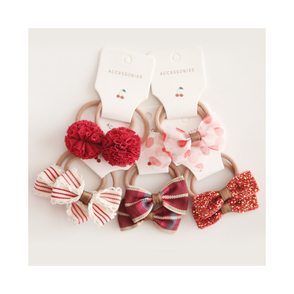 Maxpower (10Pcs-K1) Baby Hair Band Girls Ties Bows Elastic Rubber Band Scrunchies Elastique Cheveux Fille Haar Kids Hair Accessories For Children