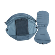 (2pcs lake blue) 175 Sunshade &Seat Cushion for Yoyo/Yoyo2/Yoya 2Pcs/Set Hood &Mattress with Stroge Bag Breathable Mesh Stroller Accessories