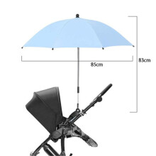 (Light Blue-85cm) UV Protection Baby Stroller Umbrella With Clamp Universal Sunscree Rainproof Stroller Cover Umbrella Baby Stroller Accessories