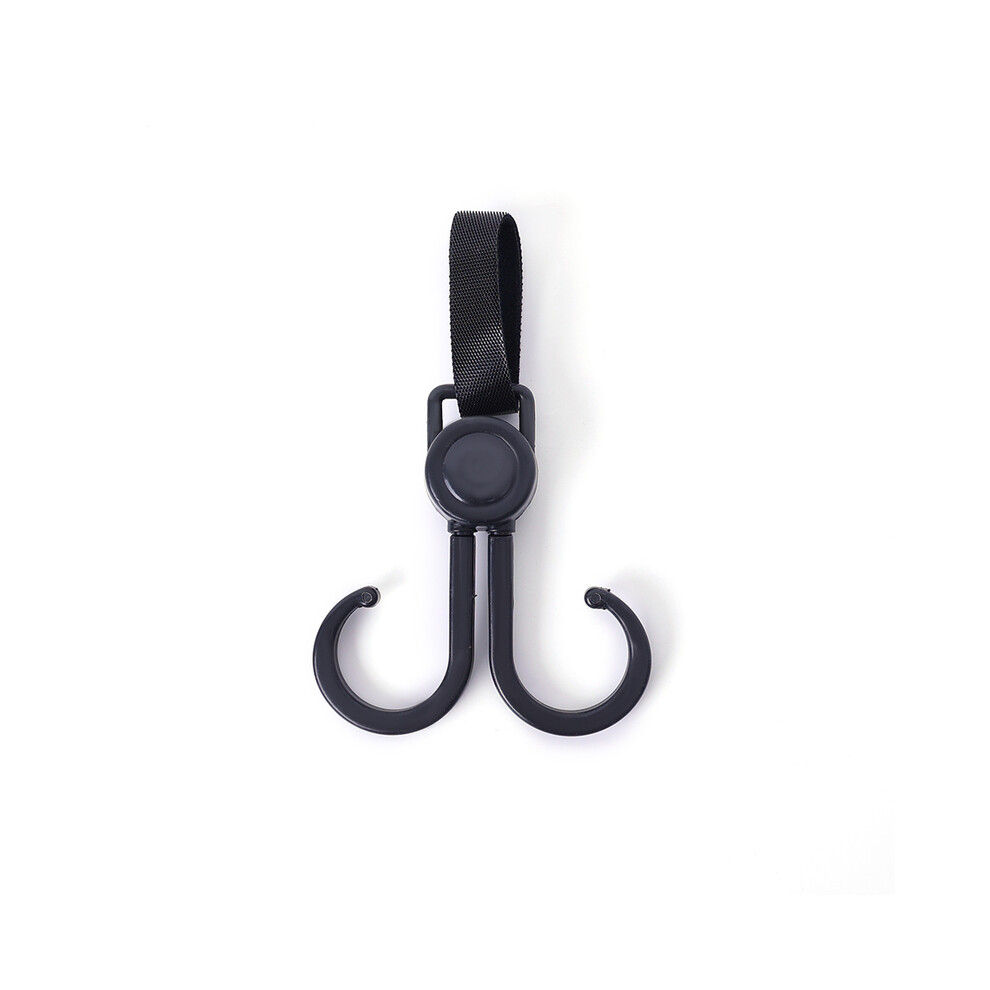 (1Pcs Double Hook) Portable Baby Stroller Double Hooks Shopping Cart Hanging Bag Hanging Buckles Organizer Car Back Seat Hook Universal Accessories