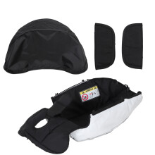(BLACK) 4IN 1 Car Seat Stroller Accessories Doona Replacement Cover Kit Canopy Sunshade Seat Cushion Shoulder Pads Doona Accessories