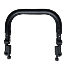 (black) Universal Baby Stroller Armrest Bumper Bar Handle Crossbar Accessories for 95% Prams Black PU Leather High Quality