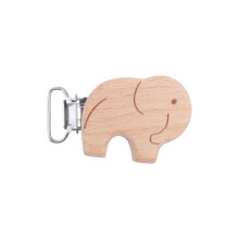 (C) 5Pcs/Lot New Arrival Lovely Wooden Pacifier Clip Natural Beech Wood Accessories for Baby Handmade Dummy Clips Pacifier Chain