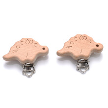 (T) 5Pcs/Lot New Arrival Lovely Wooden Pacifier Clip Natural Beech Wood Accessories for Baby Handmade Dummy Clips Pacifier Chain
