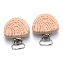 (S) 5Pcs/Lot New Arrival Lovely Wooden Pacifier Clip Natural Beech Wood Accessories for Baby Handmade Dummy Clips Pacifier Chain
