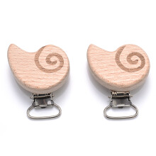 (X) 5Pcs/Lot New Arrival Lovely Wooden Pacifier Clip Natural Beech Wood Accessories for Baby Handmade Dummy Clips Pacifier Chain