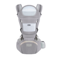 (Cotton Gray) Baby Carrier Ergonomic Infant Multifunctional Waist Stool Newborn To Toddler Multi-use Before and After Kangaroo Bag Accessories