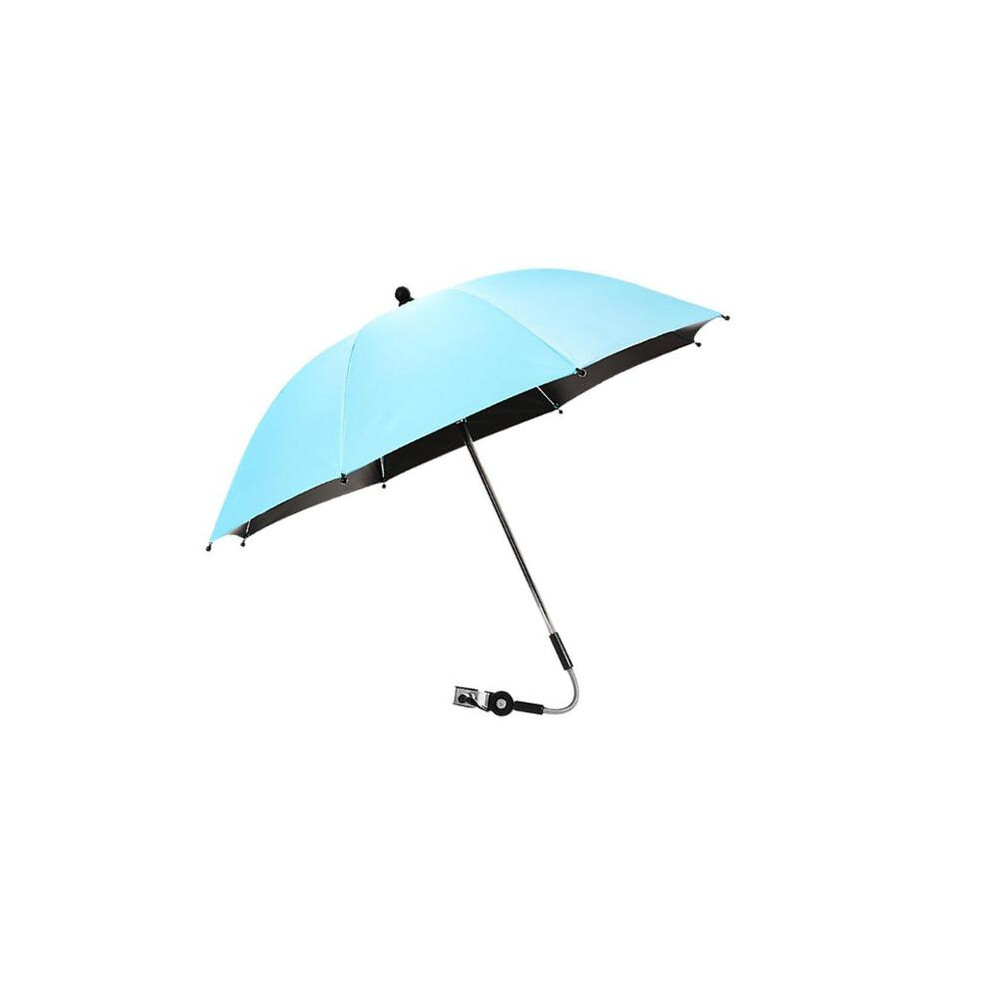 (Blue75x80cm) Adjustable Baby Stroller Umbrella Pram Pushchair Parasol Sun Shade Black Maxpower