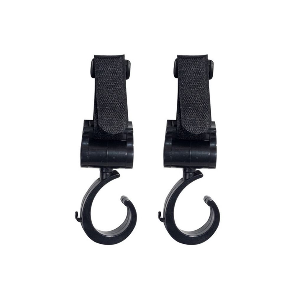 Maxpower (Black) 2Pcs Pram Hook Baby Stroller Accessories Shopping Prop Multi Purpose Baby Stroller Hook Multi Purpose Shopping Pram Hook Black