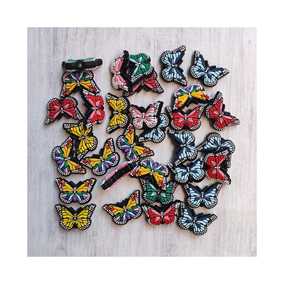 (Mix colors) 10pcs Cartoon Silicone Beads BPA Free Food Grade Silicone Pacifier Chain Clips Beads Newborn Baby Toys DIY Jewelry Accessories