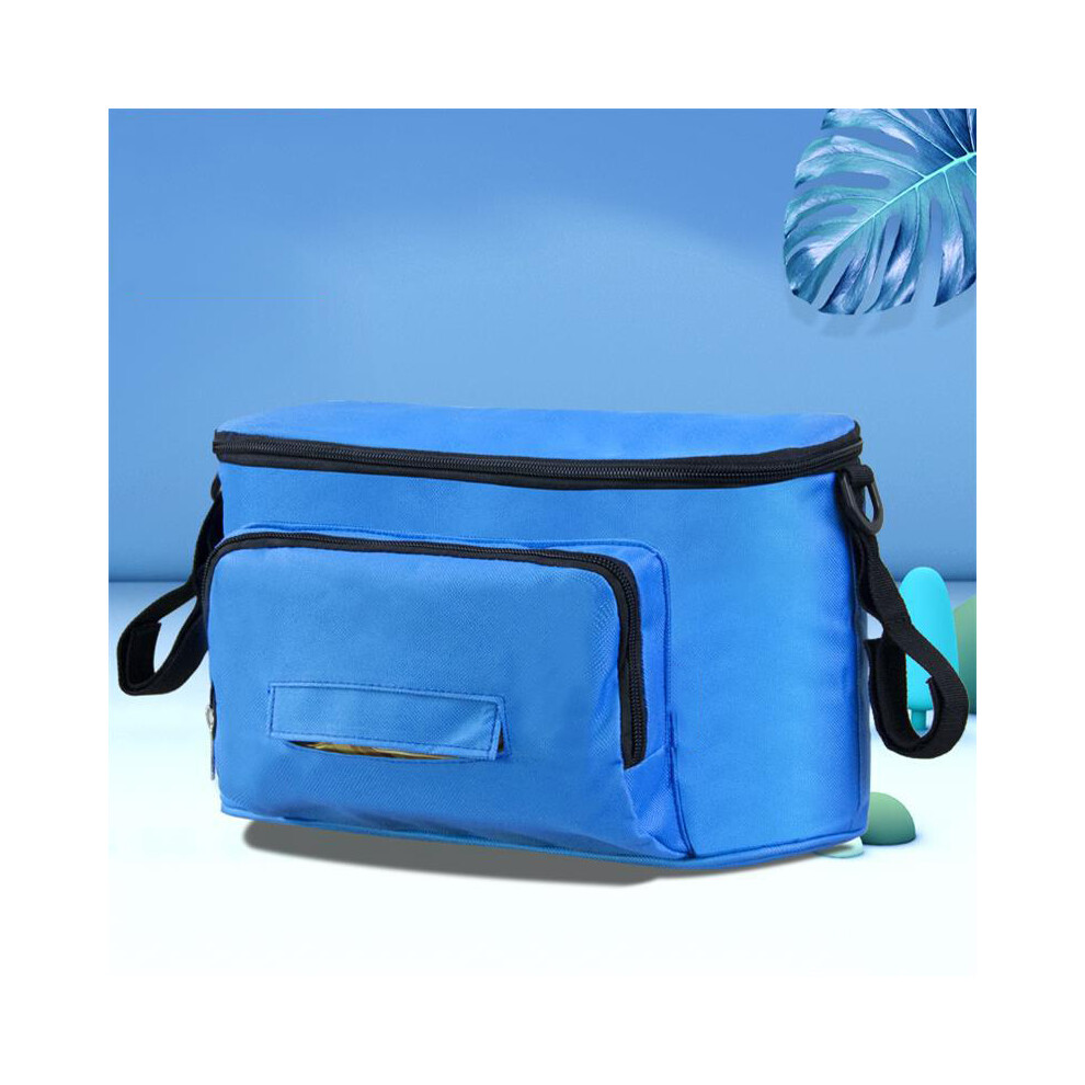 (Blue) 2022 New Baby Organizer With Strap Diaper Bag Mummy Stroller Travel Nappy Bags Water Bottle Storage Bag Stroller Accessories