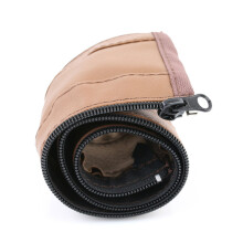 (Brown) 1pc Baby Stroller Leather Handle Covers Trolley Armrest Protective Case Baby Cart Zipper Protector Cover Pushchair Accessories