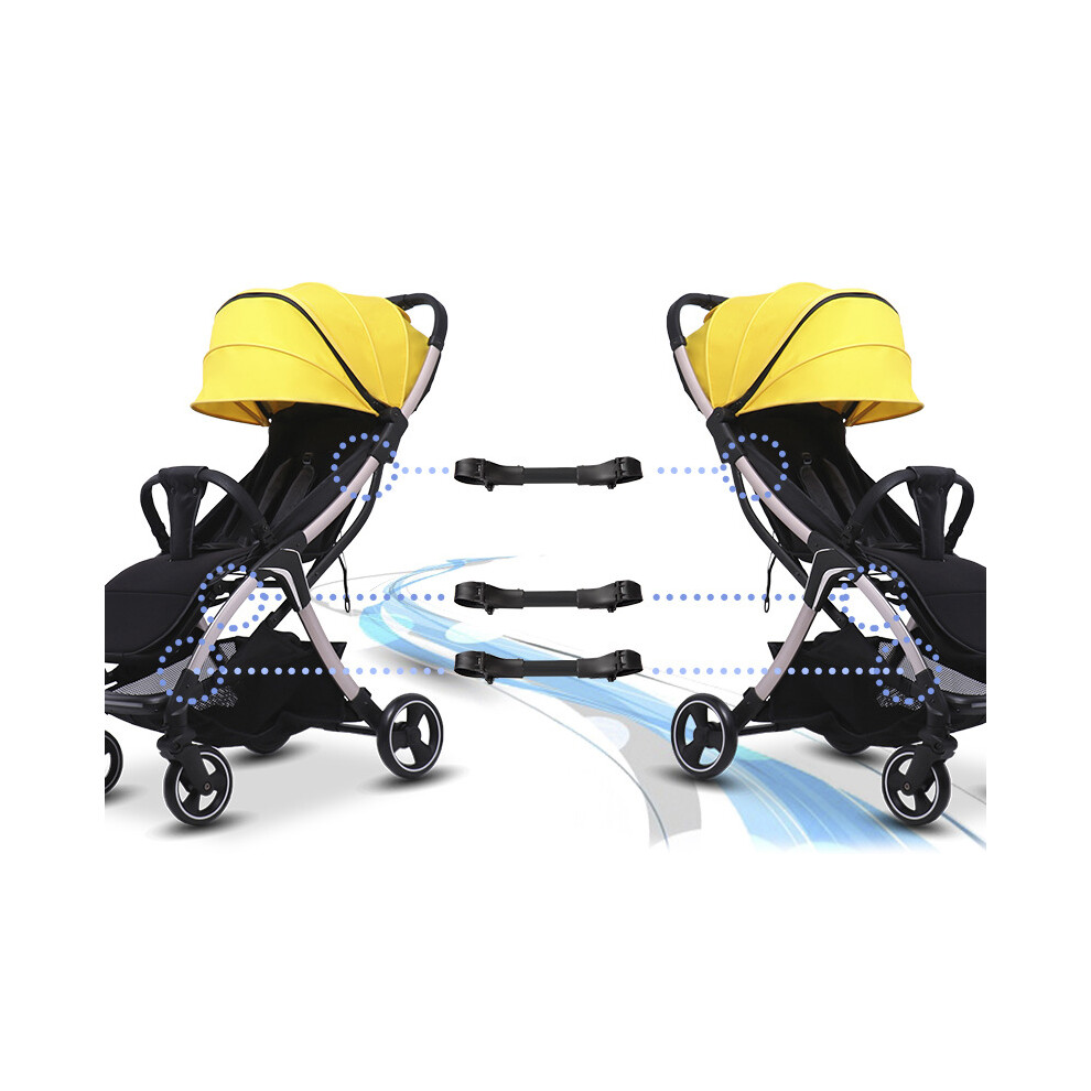 (onesize) 3Pcs Twin Baby Stroller Connector Universal Joints Triplets Quadruplets Infant Cart Secure Straps Adjustable Linker Hook