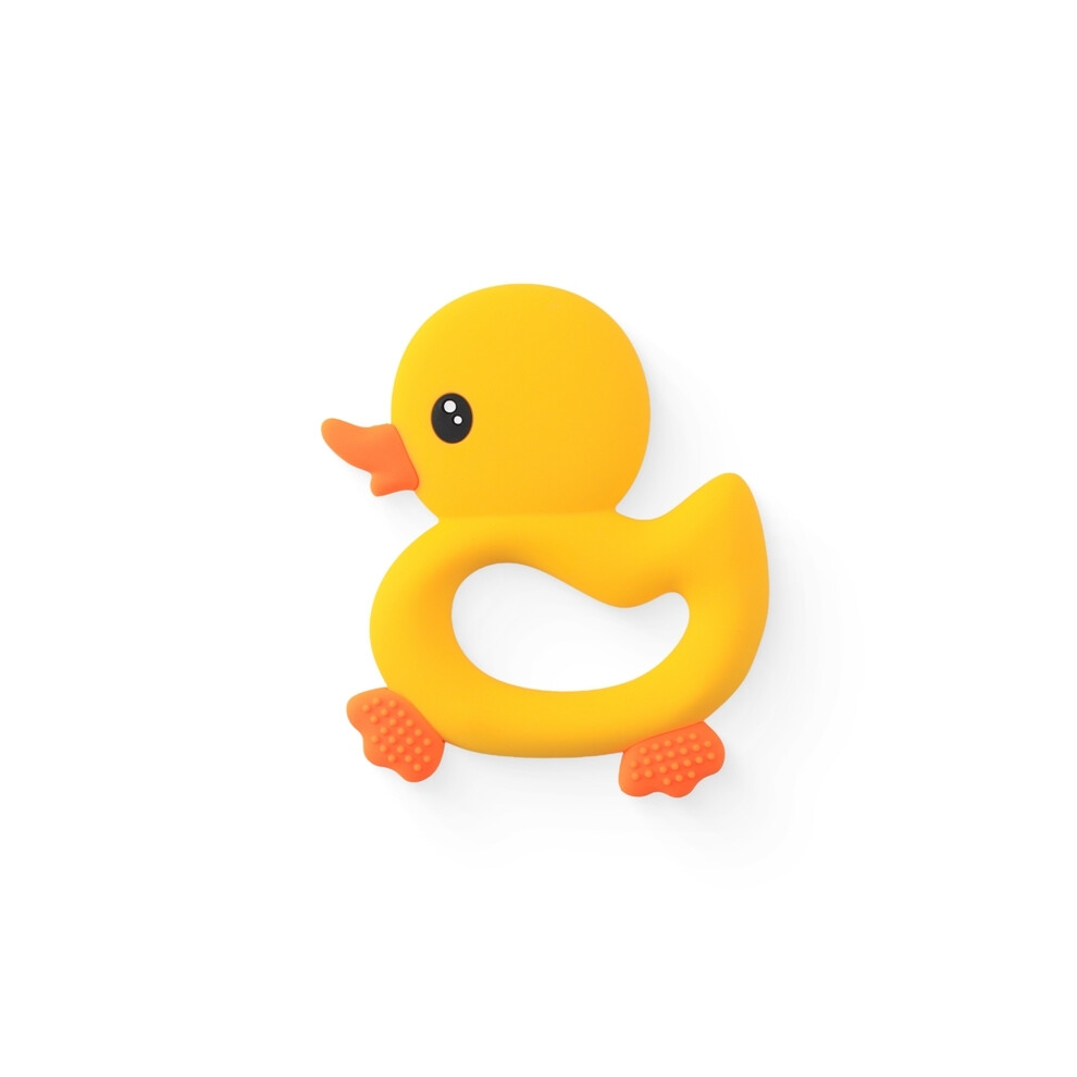 Maxpower (Duck 1) Baby Teether Food Grade Silicone Teethers Cartoon Animals Duck Diy Nursing Teething Pacifier Clip Baby Toy Teething Accessories