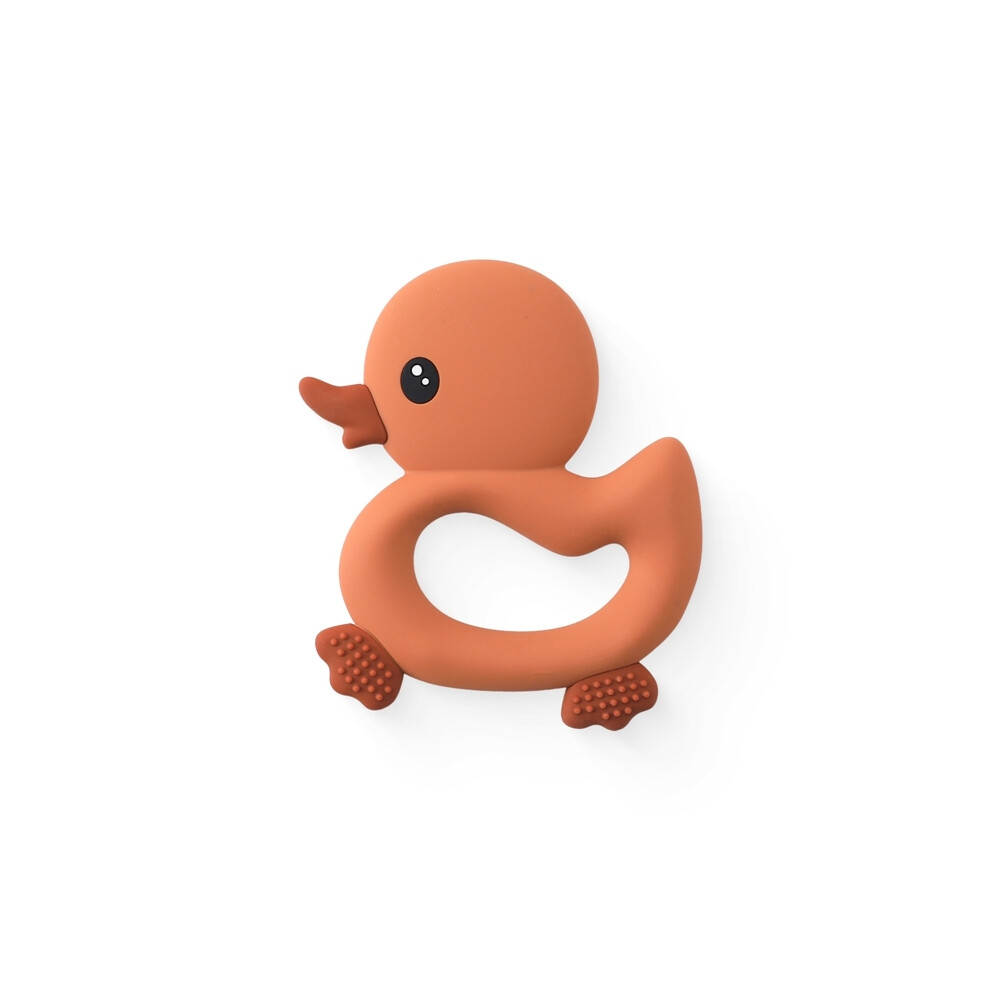 (Duck 5) Baby Teether Food Grade Silicone Teethers Cartoon Animals Duck Diy Nursing Teething Pacifier Clip Baby Toy Teething Accessories Maxpower