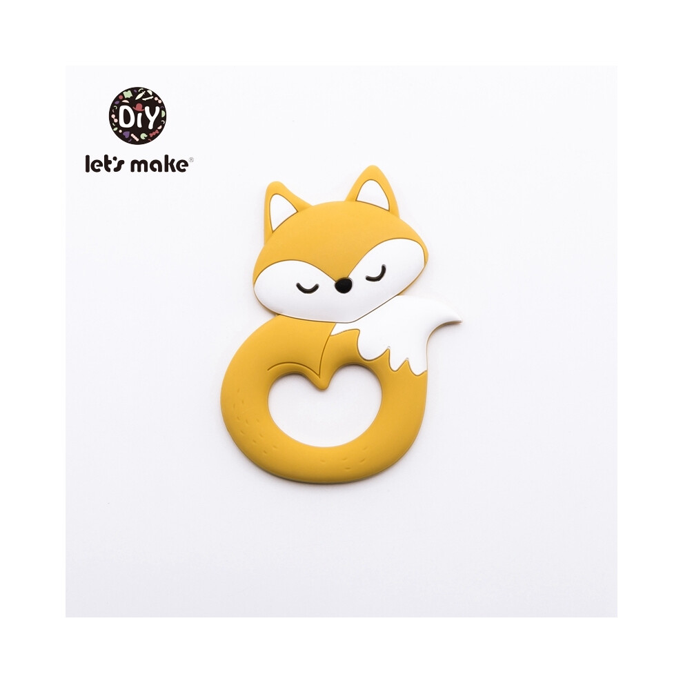 Maxpower (Yellow) Baby Teether Food Grade Silicone Teethers Cartoon Animals Duck Diy Nursing Teething Pacifier Clip Baby Toy Teething Accessories Yellow