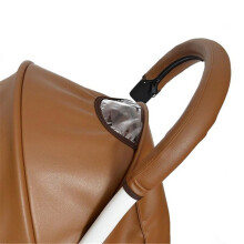 (brown) Baby stroller Handle PU Leather Pushchair Armrest Case Protective Cover For babyyoya yoya yoyo Pram Stroller Accessories