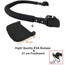 (EVA x Board) MomTan Baby Stroller Accessories Armrest PU Leather Bumper Bar Handrail Extend Footboard Hook For Babyzen YOYO 2  YOYO+