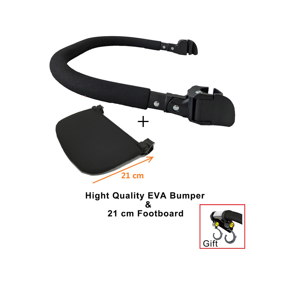 Maxpower (Eva X Board) Momtan Baby Stroller Accessories Armrest Pu Leather Bumper Bar Handrail Extend Footboard Hook For Babyzen Yoyo 2 Yoyo+
