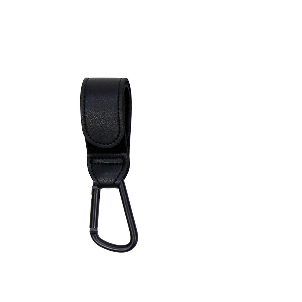 (1 pc Black) PU Leather Baby Bag Stroller Hook Pram Rotate 360 Degree Rotatable Cart Organizer Pram Hook Crochet Stroller Accessories