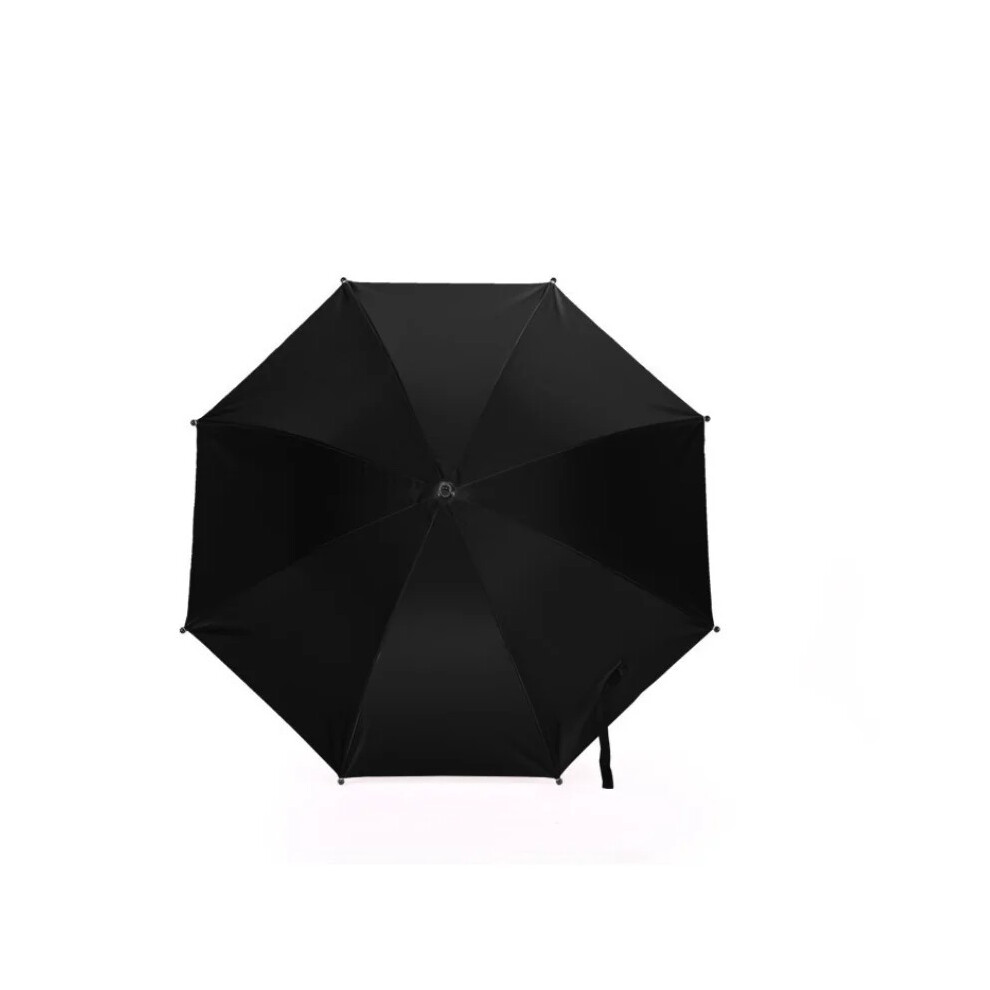 (black1) Baby Stroller Folding Umbrella UV Sun Rain Protection Parasol 360 Degrees Adjustable Universal Stroller Sunshade Canopy