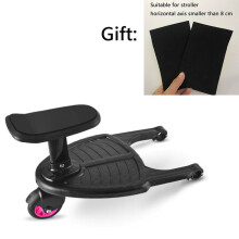(Baby Stroller Pedal) Fashion Children Stroller Pedal Adapter Second Child Auxiliary Trailer Twins Scooter Hitchhiker Kids Standing Plate with
