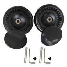 (2pcs black wheel) Baby Strollers Rubber Wheels Baby Strollers Front/Back Wheels Replacement Accessories for Yoya Vovo Wheel Kids Carriage