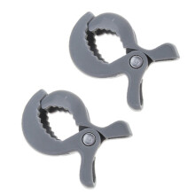 (Gray 2pcs) 2pc/lot Baby Colorful Car Seat Accessories Plastic Pushchair Toy Clip Pram Stroller Peg To Hook Cover Blanket Mosquito Net