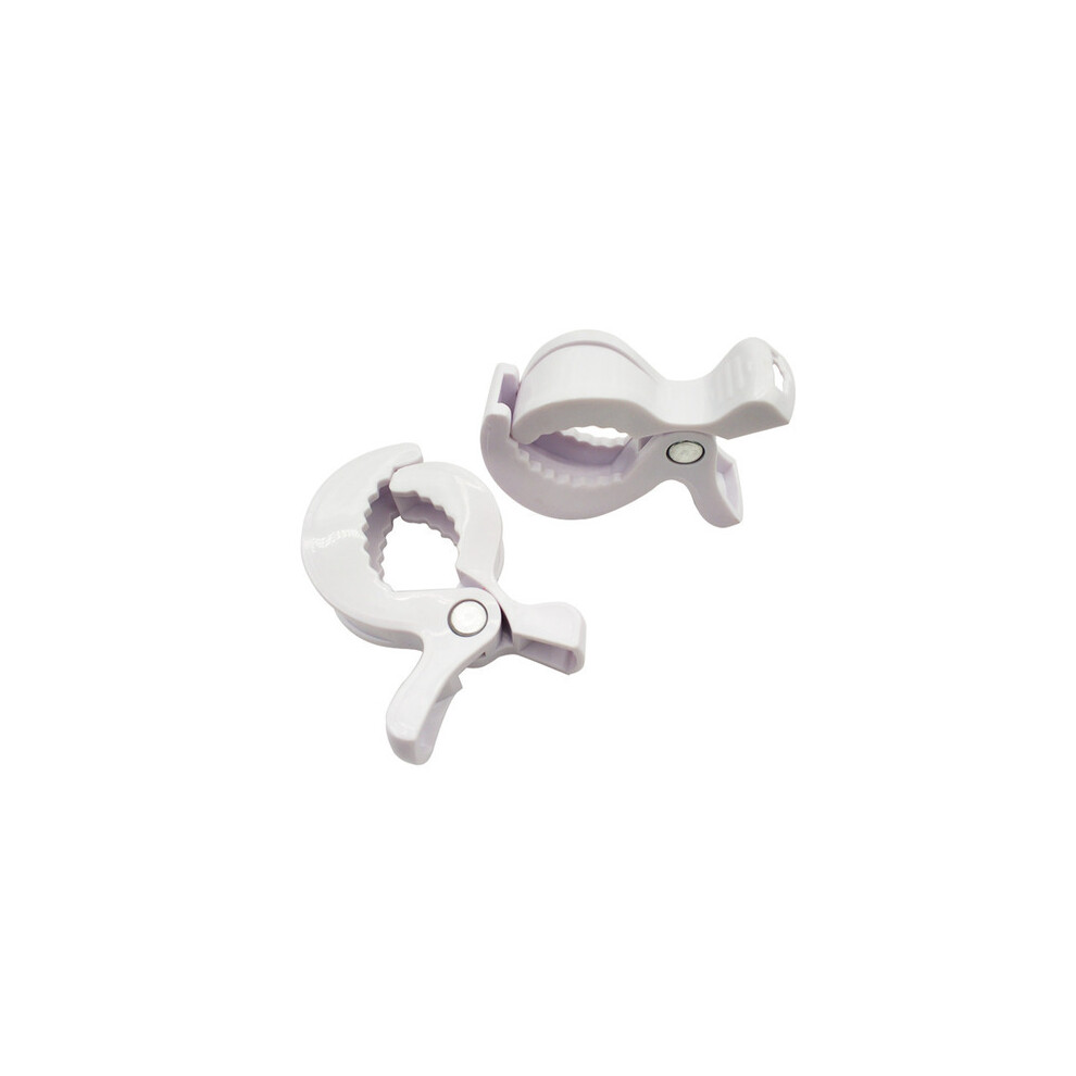 Maxpower (White) 2Pc/Lot Baby Colorful Car Seat Accessories Plastic Pushchair Toy Clip Pram Stroller Peg To Hook Cover Blanket Mosquito Net White