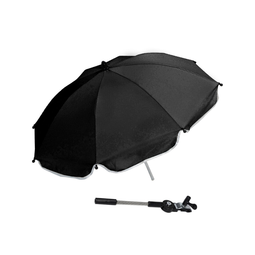 (Black 70cm) Folding Baby Stroller Kids Pram Pushchair UV Sun Rain Protector Umbrella Canopy Bracket Clip Baby Cart Accessories
