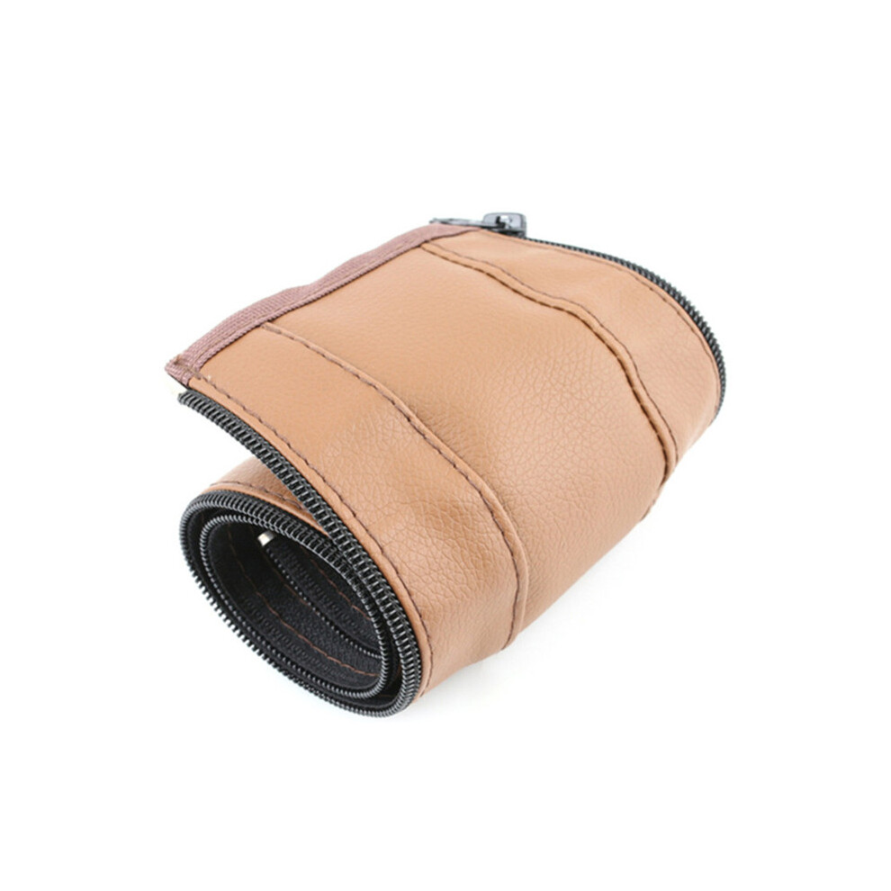 Maxpower (Brown) Ruiwjx Baby Stroller Armrests Cover Pu Leather Waterproof Handle Bar Grip Protective Zipper Sleeve Baby Carriage Accessories Brown