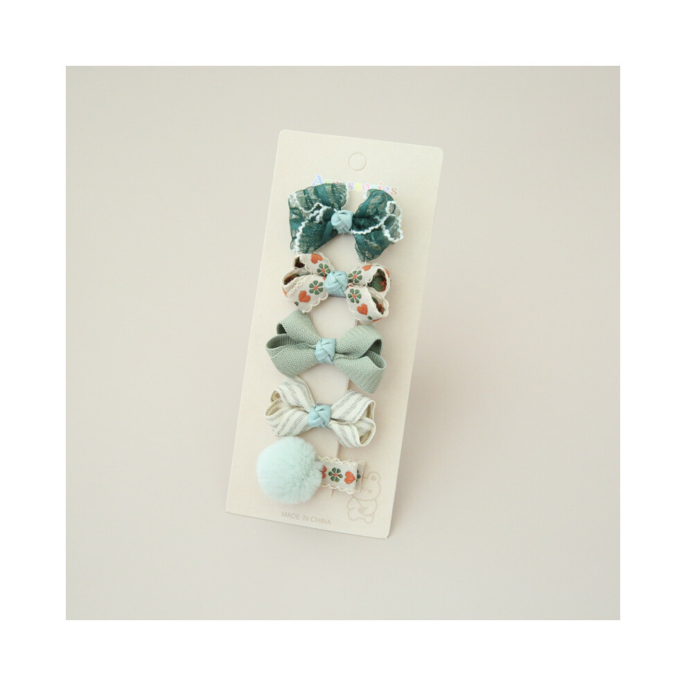 (Rose Red) 5Pcs/Lot Children's Headwear  Baby Hair Accessories  Clip Bows For Girls All Cloth Hairpin-image-OPC-PG8NSXD-NEW